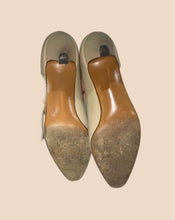 Load image into Gallery viewer, A Testoni White Leather Kitten Heels Size 38.5
