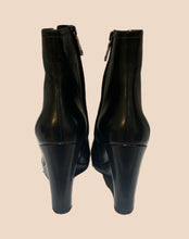 Load image into Gallery viewer, Prada Moto Wedge Bootie 37
