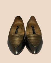 Load image into Gallery viewer, Maud Frizon Metallic Gold Kitten Heels Size 38.5
