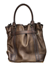 Load image into Gallery viewer, Burberry Metallic Bronze Bucket Tote
