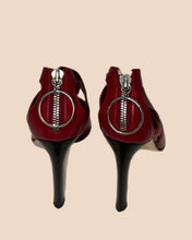 Load image into Gallery viewer, Sergio Rossi Red Leather Heels Size 37
