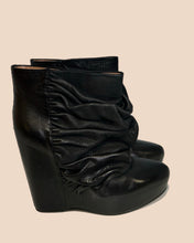 Load image into Gallery viewer, Maison Margiela from La Garconne Ruched Wedge Bootie Size 37
