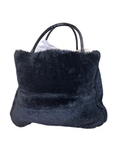 Load image into Gallery viewer, Sheepskin Fur Black Tote Bag
