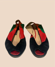 Load image into Gallery viewer, Maude Frizon Peep Toe Colourblock Heel Size 8.5

