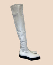 Load image into Gallery viewer, Bottega Veneta Creamy White Leather Knee High Boots
