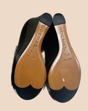 Load image into Gallery viewer, RARE: Rochas Platform Wedge in Black
