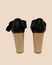 Load image into Gallery viewer, Chloe Leather Platform Wooden Sandals
