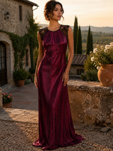 Load image into Gallery viewer, Nina Ricci Snake Print Red/ Burgundy Gown Size EU 40/US 8 /IT44
