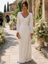 Load image into Gallery viewer, Sunny Choi Silk Simple Ivory Wedding Dress Size IT 42/ US 6/8
