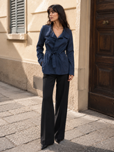 Load image into Gallery viewer, Marni Navy Blue Wrap Blazer Size IT 42/ US 6
