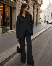 Load image into Gallery viewer, Zenobia Shiny Black Suit Set (Jacket/ Shirt and Pants) Size IT 42/ US 6

