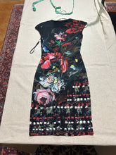 Load image into Gallery viewer, Roberto Cavalli Dramatic Floral Print with Decals Dress Size IT 40/ US 4/ Uk 8
