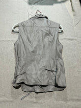 Load image into Gallery viewer, All Saints Grey Moto Leather Spiky Vest Size 10
