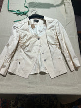 Load image into Gallery viewer, Zenobia 100% silk White Jacket/ Blouse Size US 8/ IT 44

