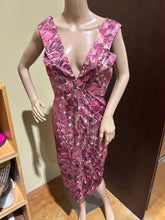Load image into Gallery viewer, Roberto Cavalli "Just Cavalli" Hot Pink Patterned Sheath Dress Size IT 44/ US 8/ UK 12
