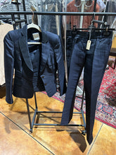 Load image into Gallery viewer, Costume National Silk Women's Navy Blue Suit (Pants and Jacket) Size IT 42
