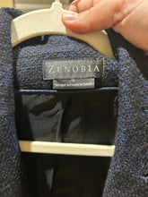 Load image into Gallery viewer, Zenobia Navy Blue Tweed Suit (Blazer and Dress) Size 6
