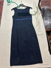 Load image into Gallery viewer, Zenobia Navy Blue Tweed Suit (Blazer and Dress) Size 6
