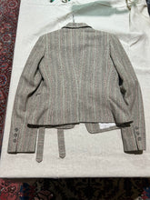 Load image into Gallery viewer, Zenobia Gray Tweed Wrap Blazer with Pants Size 4/6

