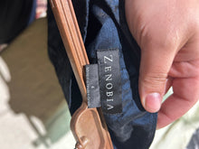 Load image into Gallery viewer, Zenobia Navy Blue /Black Matelasse Jacket and Skirt Size US 4
