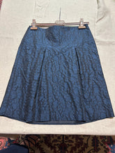 Load image into Gallery viewer, Zenobia Navy Blue /Black Matelasse Jacket and Skirt Size US 4

