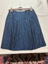 Load image into Gallery viewer, Zenobia Navy Blue /Black Matelasse Jacket and Skirt Size US 4
