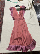 Load image into Gallery viewer, Zac Posen Couture 100% silk  Pink Tassel Dress Size 8
