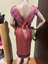 Load image into Gallery viewer, Zac Posen Couture 100% silk  Pink Tassel Dress Size 8
