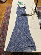 Load image into Gallery viewer, Vintage Burnout Velvet Gray Floral Maxi Dress Size US 6/ IT 42

