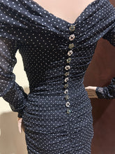 Load image into Gallery viewer, Dolce Gabbana 100% Silk Polka Dot NWT Corset Cocktail Dress Size US 2/4/ IT 40/42
