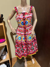 Load image into Gallery viewer, Fake Dolce Mambo Print Cotton Dress Size US 6/ IT 42
