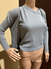 Load image into Gallery viewer, Armani Exchange Asymmetrical Steel Blue Knit Set Size IT 42/ US 6
