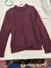 Load image into Gallery viewer, Vintage Burgundy Knit Set (Sweater and Skirt) Size IT 42/ US 6
