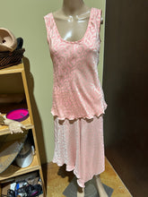 Load image into Gallery viewer, Zenobia Pink Shiny Outfit Set (2 Tops and Skirt) Size IT 44/ US 8

