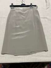Load image into Gallery viewer, Giorgio Armani 100% Silk Crepe Gray Skirt Suit Set (Jacket, Skirt, and Vest) Size IT 42/ US 6/ 4
