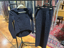 Load image into Gallery viewer, Vintage Navy Blue Skirt Set (Top and Skirt) Size IT 42/ US 6

