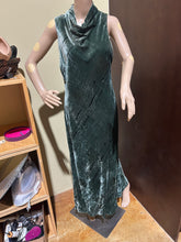 Load image into Gallery viewer, Emporio Armani Forest Green Velvet Cowl Neck Gown Size IT 42/ US 6
