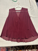 Load image into Gallery viewer, Vintage Sheer Burgundy Shirt Size IT 40/ US 4
