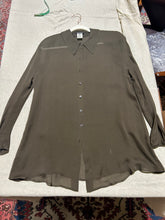 Load image into Gallery viewer, Giorgio Armani Sheer Silk Brown/ Green Top IT 40/ US 4
