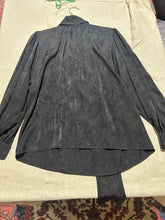 Load image into Gallery viewer, Vintage Black Jacquard Neck Tie Detail Top  Top IT 40/ US 4
