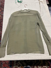 Load image into Gallery viewer, Vintage Giorgio Armani Khaki Green Sheer Top IT 42/ US 6
