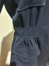 Load image into Gallery viewer, Vintage Saint Laurent Black Safari Jacket with Shoulder Pads EU 40/ US 6/8
