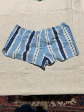 Load image into Gallery viewer, Vintage Cotton Striped Blue and White Micro Shorts Size M
