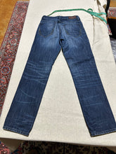 Load image into Gallery viewer, All Saints Dark Wash Wide Leg Distressed Jeans Size 27
