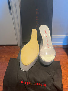 WALTER STEIGER Unworn White Platform Sandals