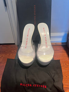 WALTER STEIGER Unworn White Platform Sandals