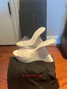 WALTER STEIGER Unworn White Platform Sandals