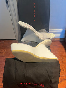 WALTER STEIGER Unworn White Platform Sandals