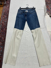 Load image into Gallery viewer, Plein Sud Half Leather Half Denim Pants Size 8
