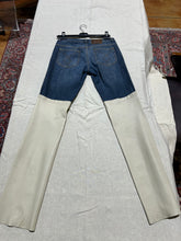 Load image into Gallery viewer, Plein Sud Half Leather Half Denim Pants Size 8
